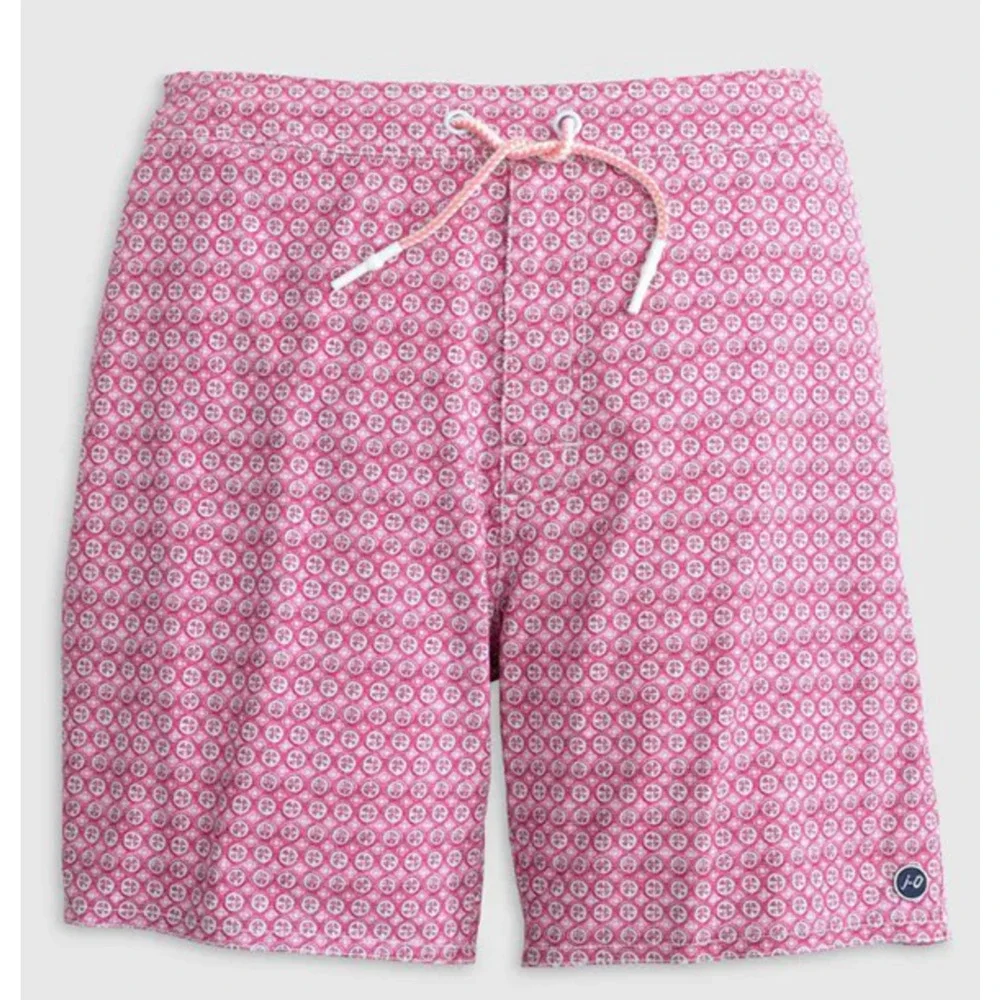 JOHNNIE-O SUN KISSED KITTS MEDALLION SURF SHORTS BOARDSHORTS SWIM TRUNKS SZ S